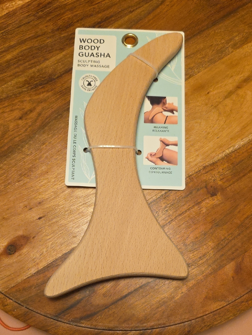 Wood Body Gua Sha Sculpting Massage Tool - Natural Wood